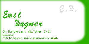 emil wagner business card